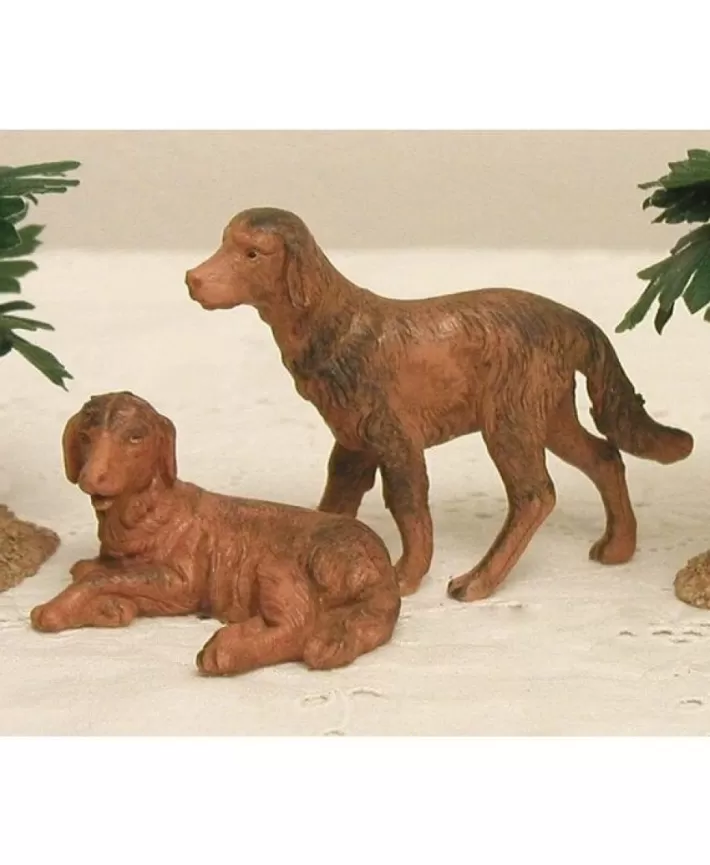 2Pc St 5" Dog Figure Fontanini | Noel Eternel Discount