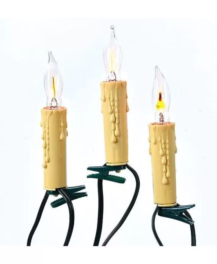 7-Light Flicker Flame Candle Light Set On Clips | Noel Eternel Shop