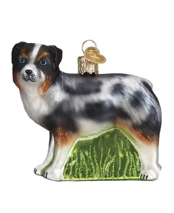 Australian Shepherd Glass Ornament | Noel Eternel Cheap