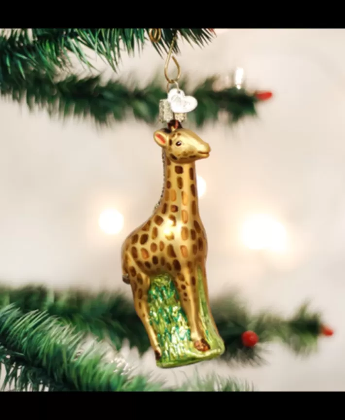 Baby Giraffe, Mouth Blown Glass Ornament | Noel Eternel Outlet