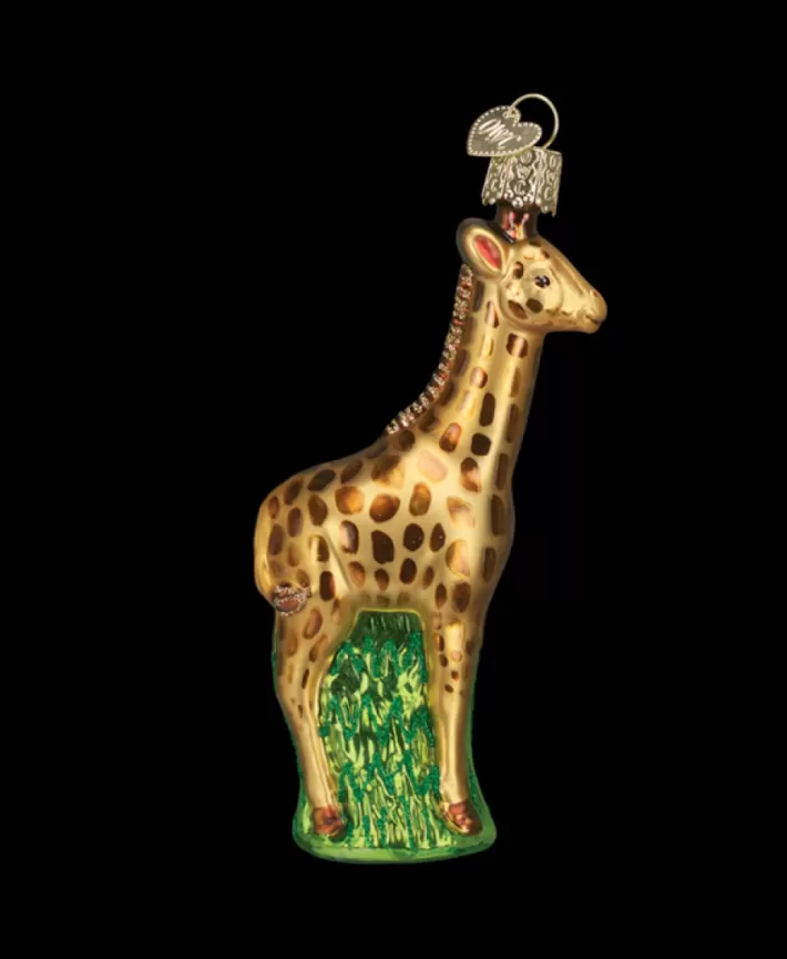 Baby Giraffe, Mouth Blown Glass Ornament | Noel Eternel Outlet