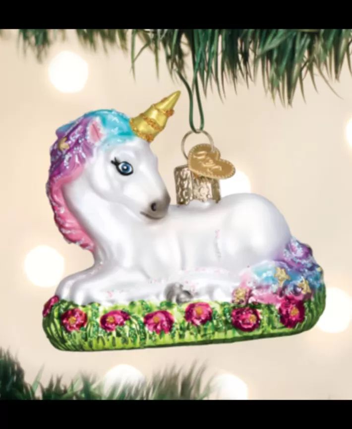 Baby Unicorn Blown Glass Ornament | Noel Eternel New