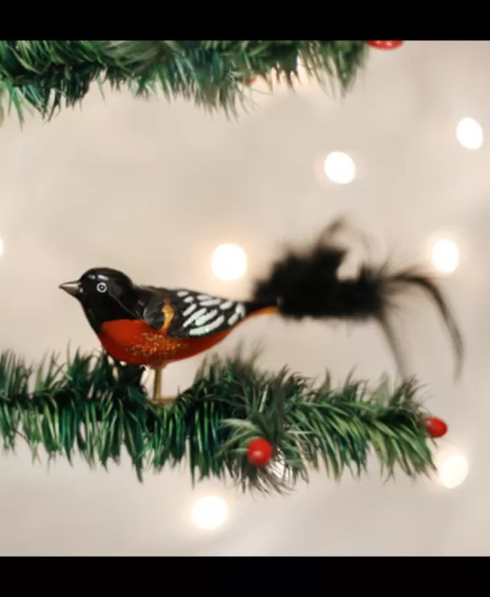 Baltimore Oriole Mouth Blown Glass Ornament | Noel Eternel Cheap