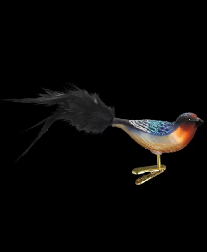 Barn Swallow Mouth Blown Glass Ornament | Noel Eternel Cheap