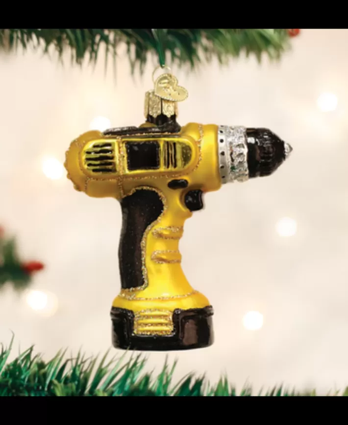 Battery Power Drill, Mouth Blown Glass Ornament | Noel Eternel Flash Sale