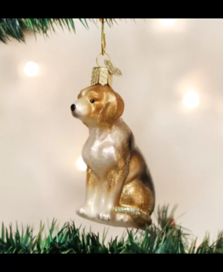 Beagle Dog Blown Glass Ornament | Noel Eternel Sale