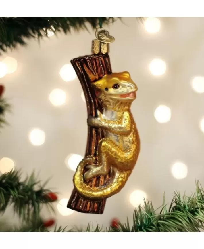 Bearded Dragon Mouth Blown Glass Ornament | Noel Eternel Cheap