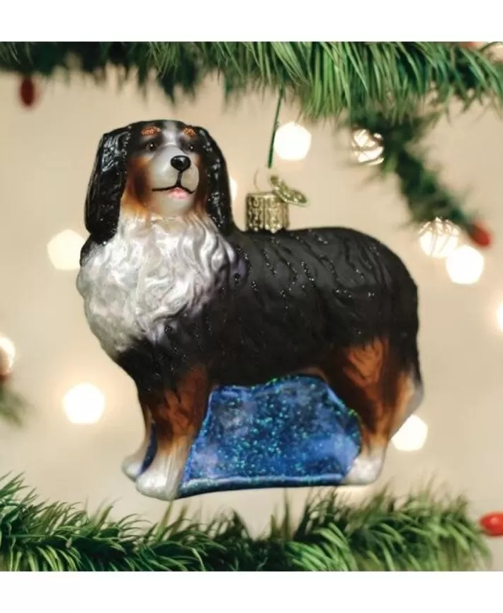 Bernese Mountain Dog, Mouth Blown Glass Ornament | Noel Eternel Shop