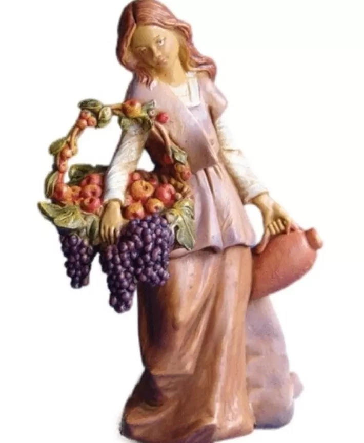 Bethany - Villager With Grapes 5" Fontanini Nativity | Noel Eternel Discount