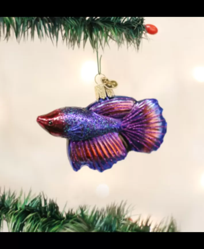 Betta Fish, Mouth Blown Glass Ornament | Noel Eternel Cheap