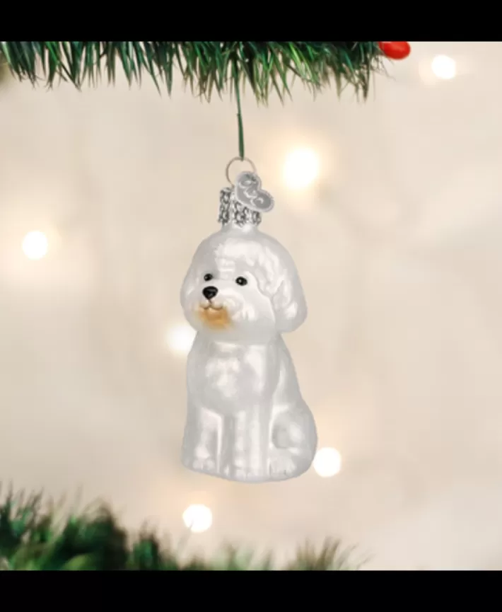 Bichon Frise Dog, Blown Glass Ornament | Noel Eternel Flash Sale