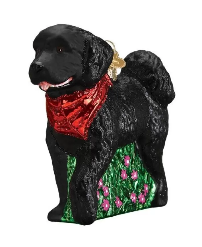 Black Doodle Dog, Mouth Blown Glass Ornament | Noel Eternel Outlet