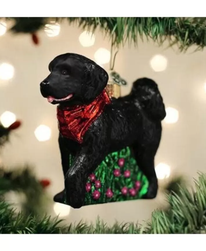 Black Doodle Dog, Mouth Blown Glass Ornament | Noel Eternel Outlet