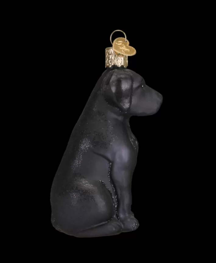 Black Labrador Dog, Mouth Blown Glass Ornament | Noel Eternel Cheap