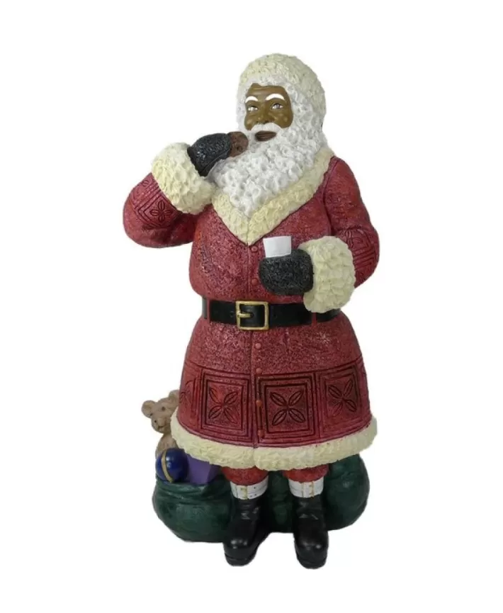 Black Santa Claus With Cookie And Milk 10.5''H | Noel Eternel Discount