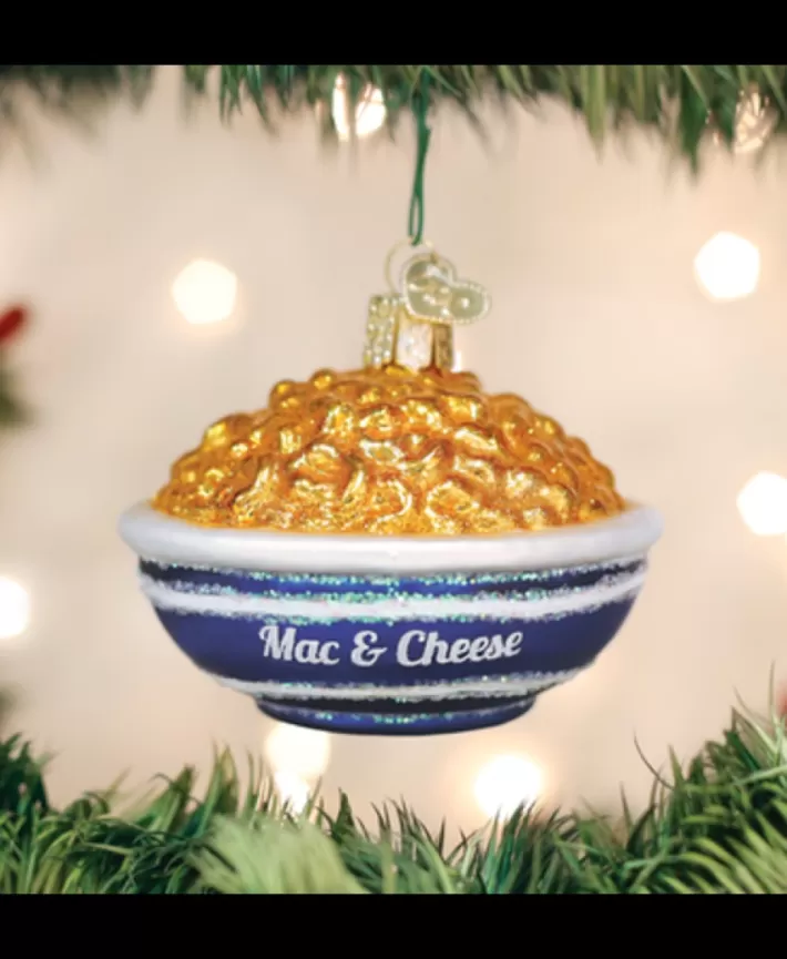 Bowl Of Mac & Cheese Mouth Blown Glass Ornament | Noel Eternel Outlet