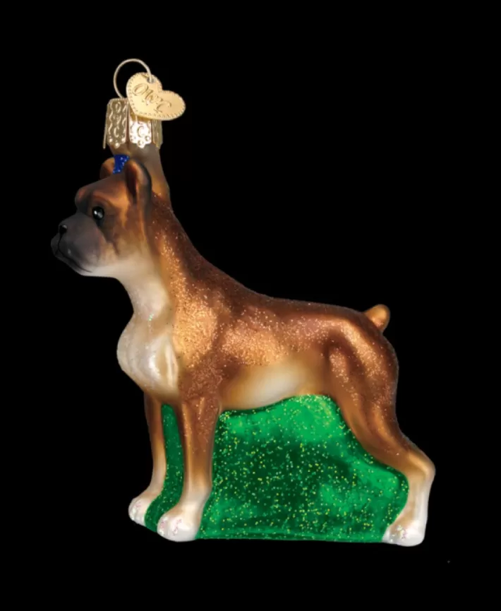 Boxer, Mouth Blown Glass Ornament | Noel Eternel Outlet