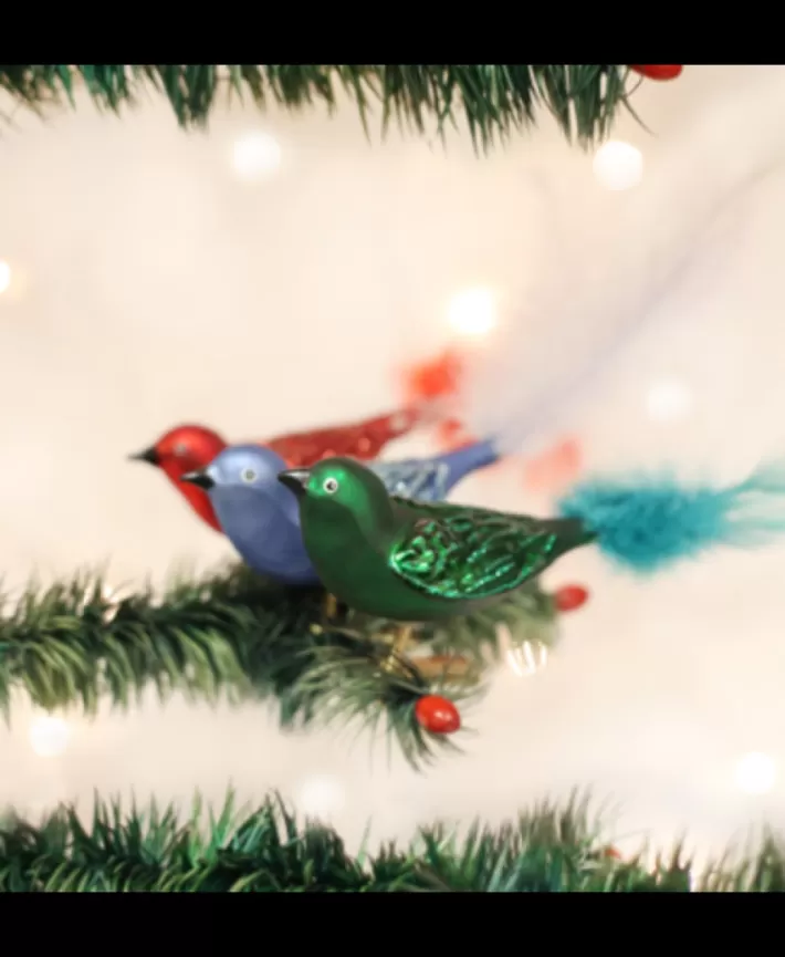 Brilliant Songbird Mouth Blown Glass Ornament | Noel Eternel Best