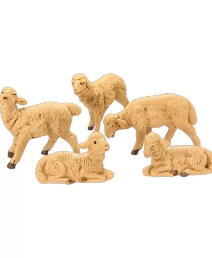 Brown Sheep 5 Piece Set Fontanini 5'' Nativity | Noel Eternel Store