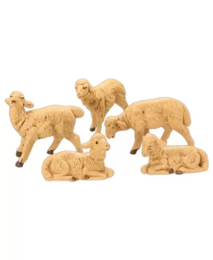 Brown Sheep 5 Piece Set Fontanini 5'' Nativity | Noel Eternel Store