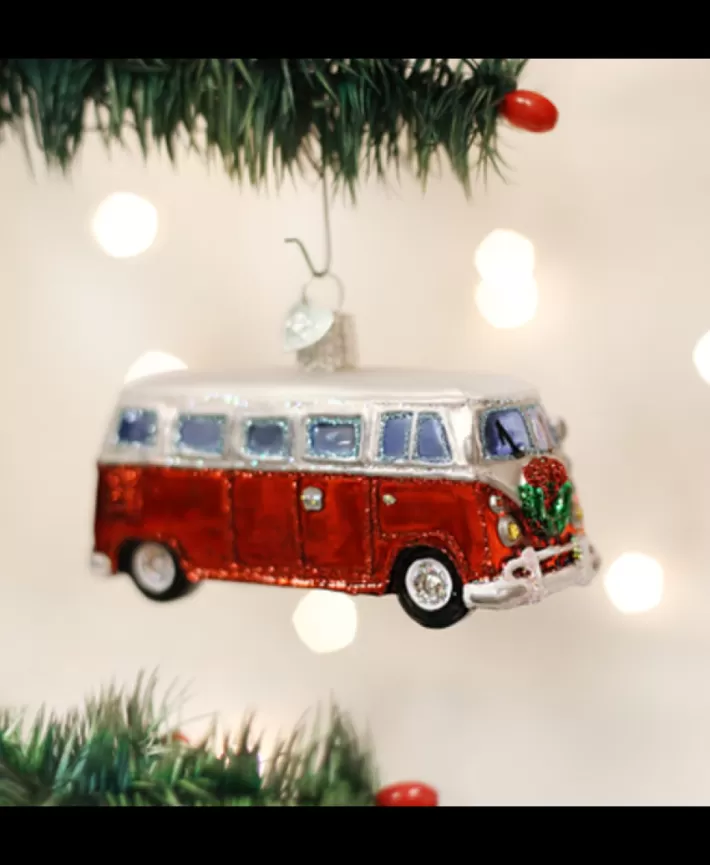 Camper Van Mouth Blown Glass Ornament | Noel Eternel Fashion