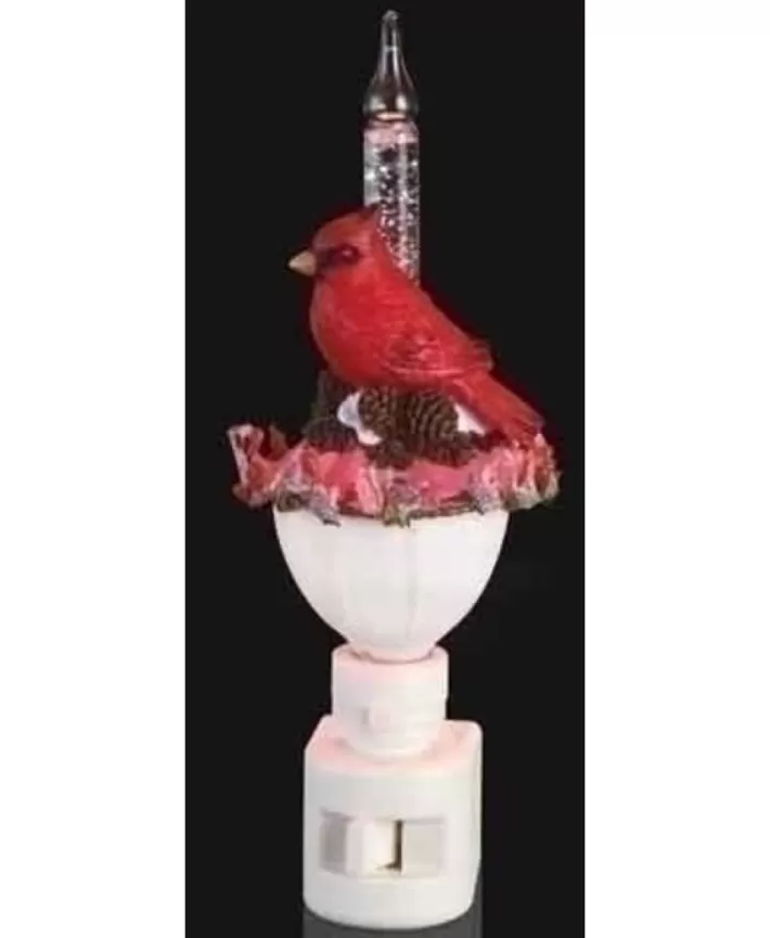 Cardinal With Holly Bubble Nightlight 6" | Noel Eternel Hot