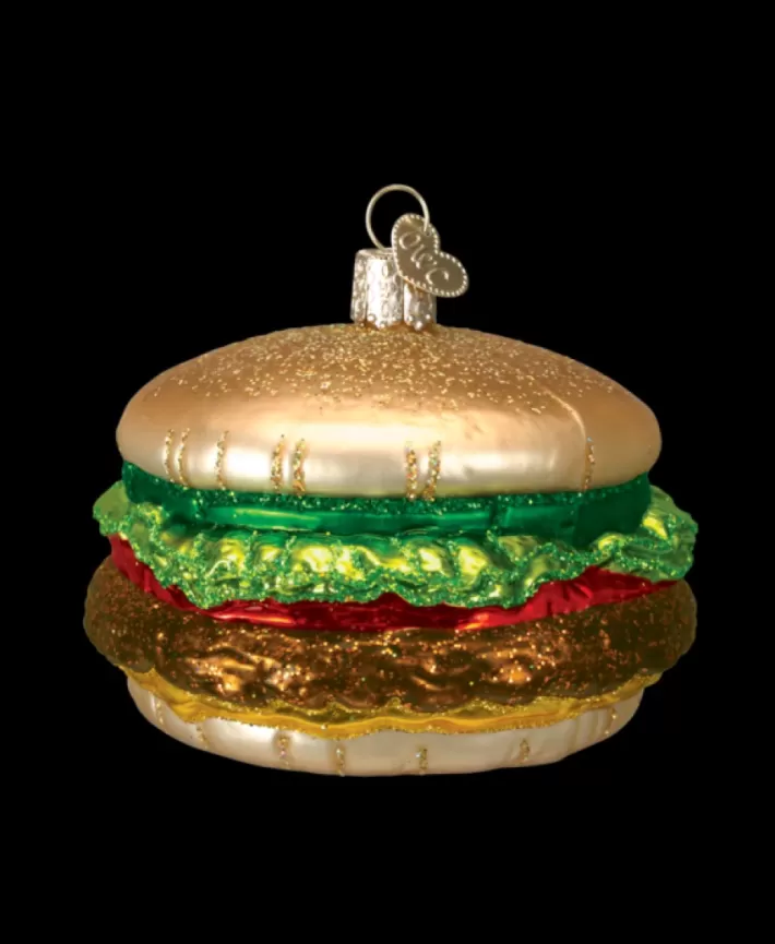 Cheeseburger Mouth Blown Glass Ornament | Noel Eternel Fashion