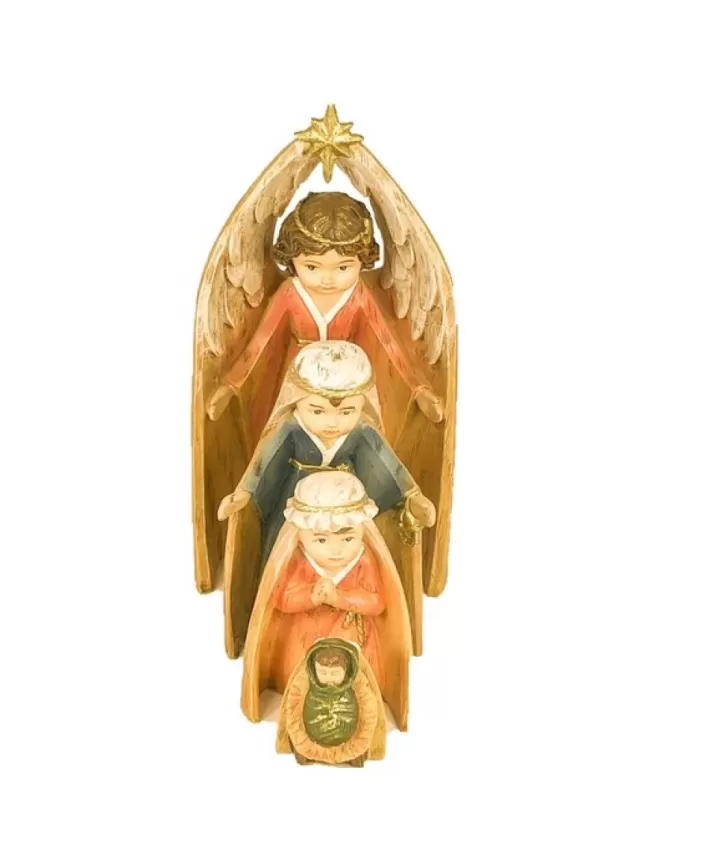 Children Resin 6.5"H Nesting Nativity Set Of 4 Pcs | Noel Eternel New