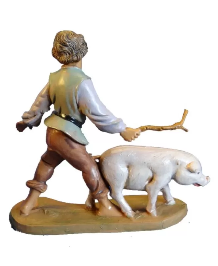 Clement - Boy With Pig 5" Fontanini Nativity | Noel Eternel Flash Sale