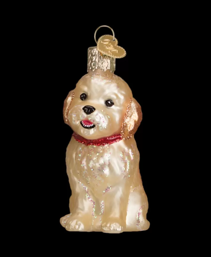 Cockapoo Puppy, Glass Dog Ornament | Noel Eternel Hot