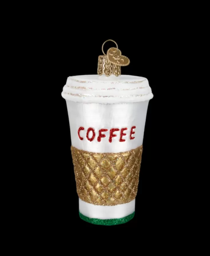 Coffee To Go, Mouth Blown Glass Ornament | Noel Eternel Hot