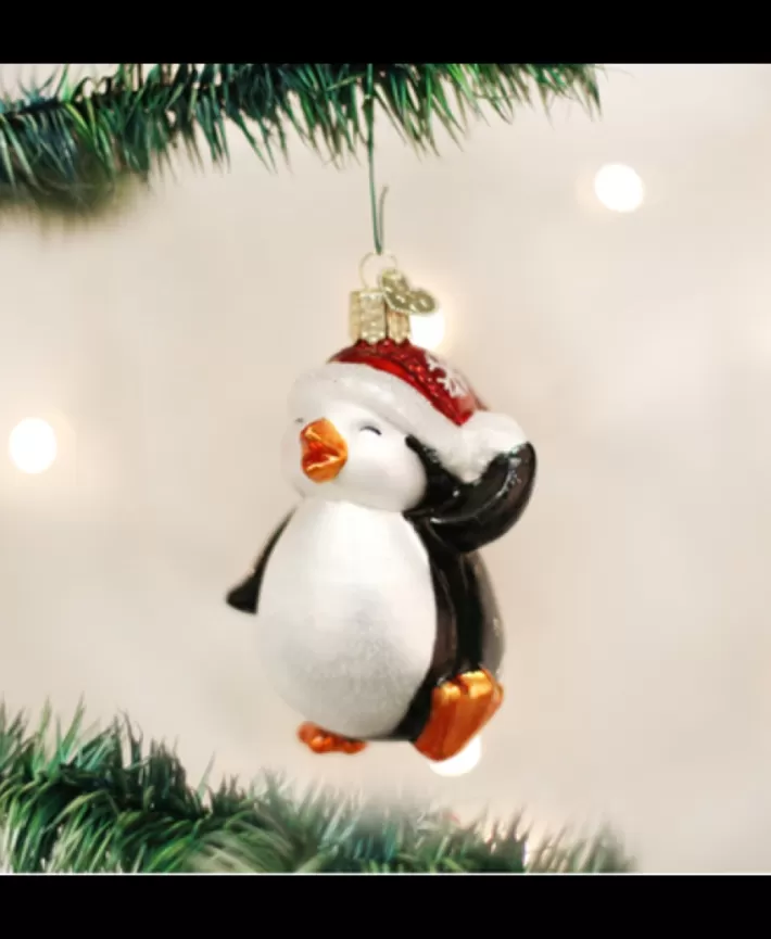 Dancing Penguin, Mouth Blown Glass Ornament | Noel Eternel Shop