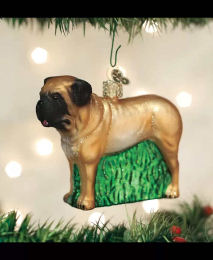 English Mastiff Mouth Blown Glass Ornament | Noel Eternel Clearance