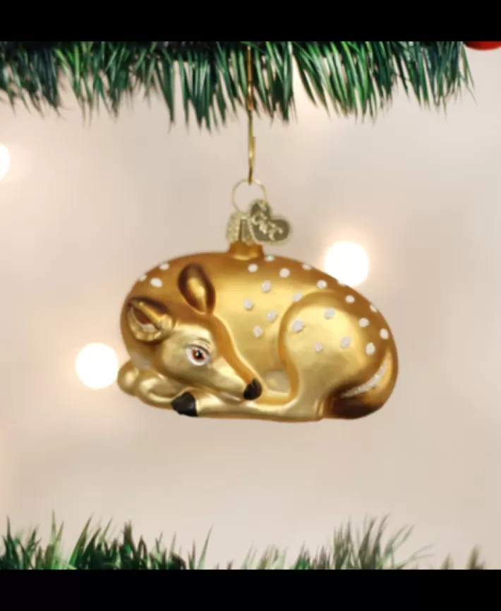 Fawn, Mouth Blown Glass Ornament | Noel Eternel Sale