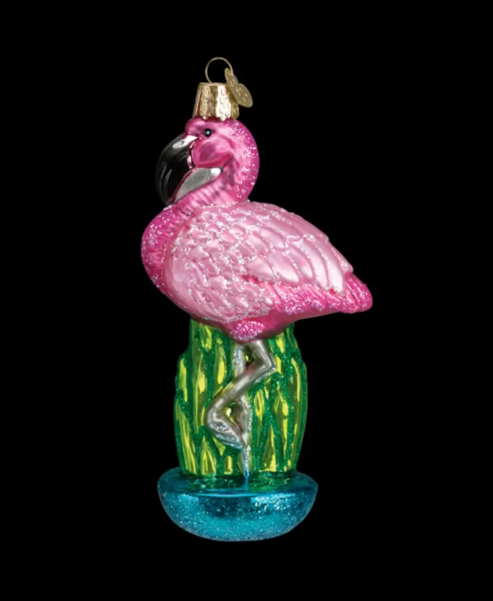 Flamingo Christmas Glass Ornament | Noel Eternel Sale