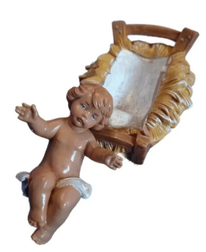 Fontanini 5" Classic Nativity Baby Jesus With Manger 72513 | Noel Eternel Clearance