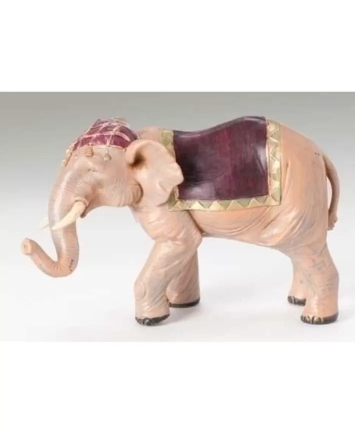 Fontanini 5" Heirloom Nativity Elephant With Saddle Blanket #72525 | Noel Eternel Online