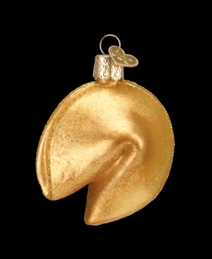 Fortune Cookie Mouth Blown Glass Ornament | Noel Eternel New