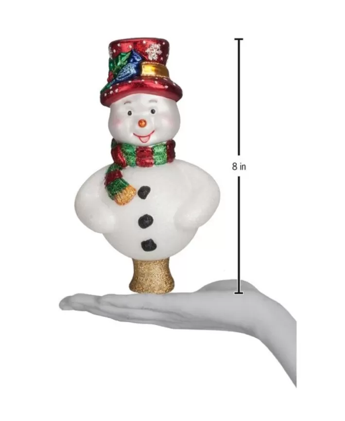 Frosty Mouth Blown Glass Tree Topper | Noel Eternel Best