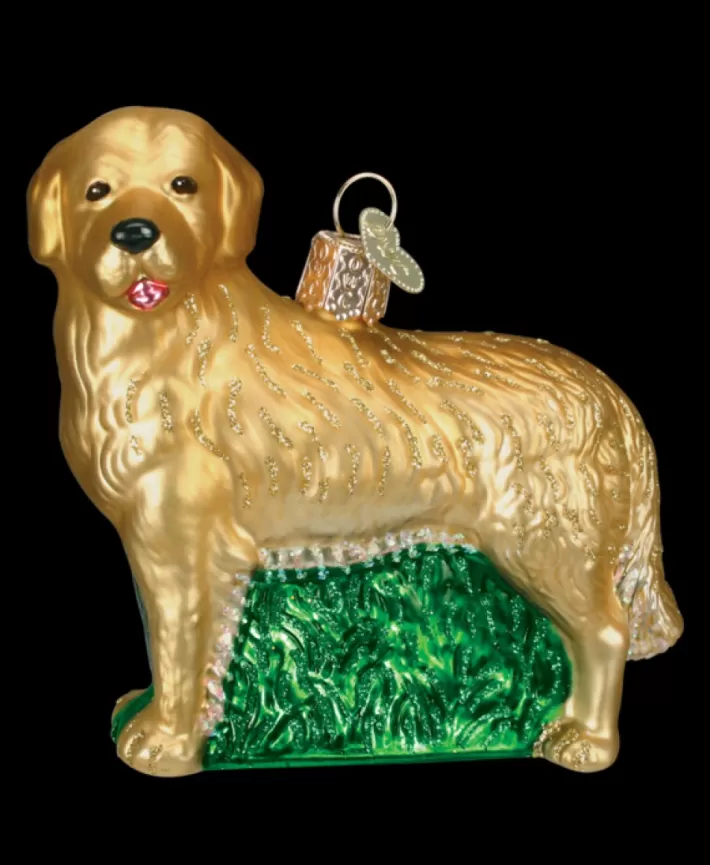 Golden Retriever, Mouth Blown Glass Ornament | Noel Eternel Cheap