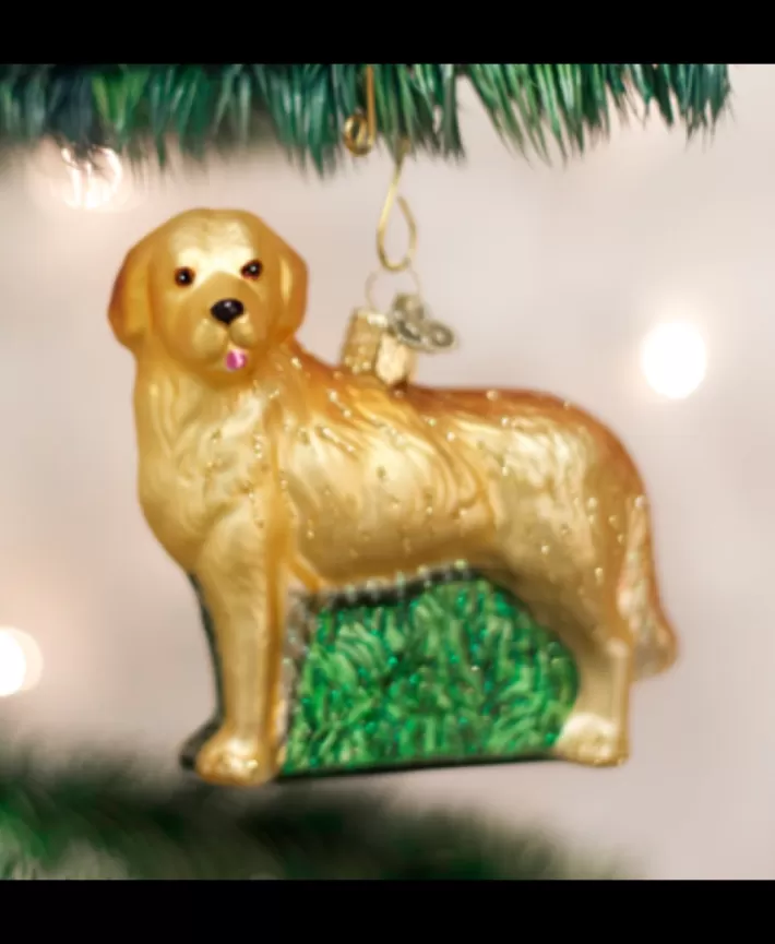 Golden Retriever, Mouth Blown Glass Ornament | Noel Eternel Cheap