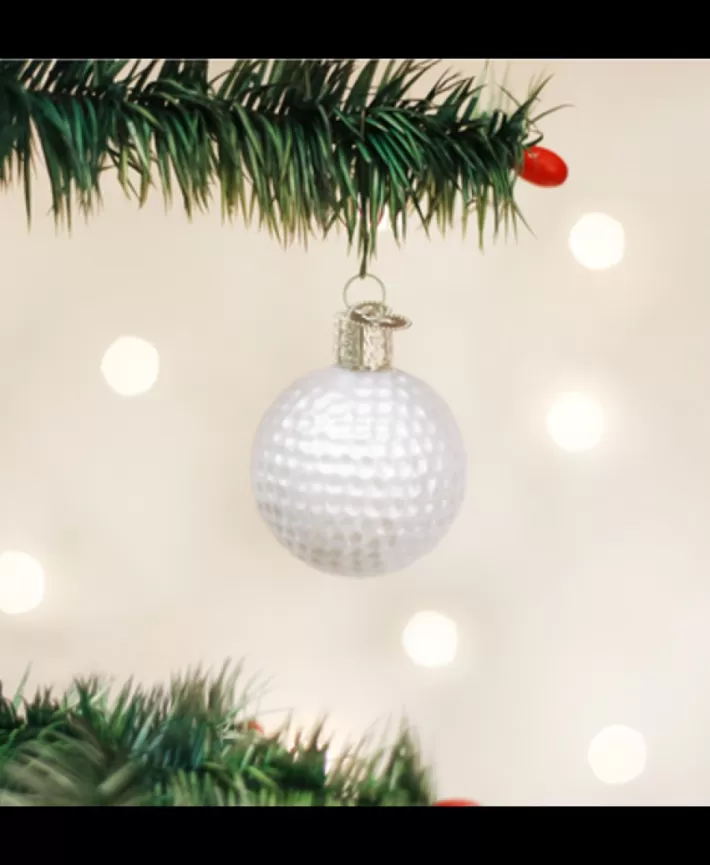 Golf Ball, Mouth Blown Glass Ornament | Noel Eternel Sale