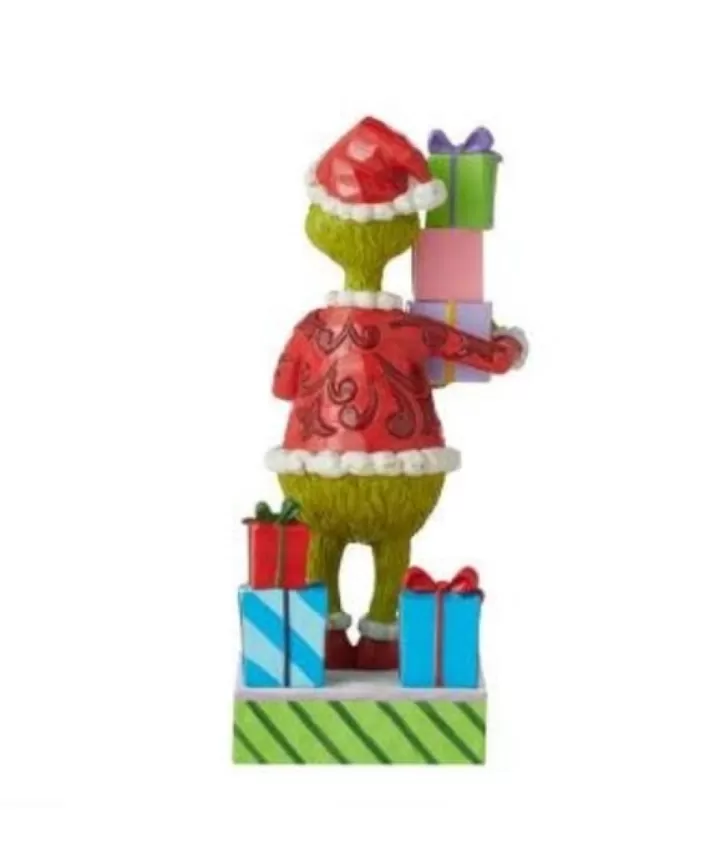 Grinch Holding Presents 8"- Jim Shore | Noel Eternel New