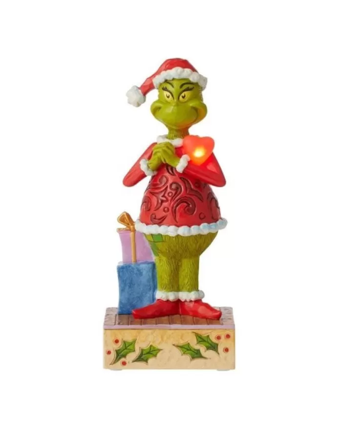 Grinch With Large Blinking Heart 7"- Jim Shore | Noel Eternel Discount