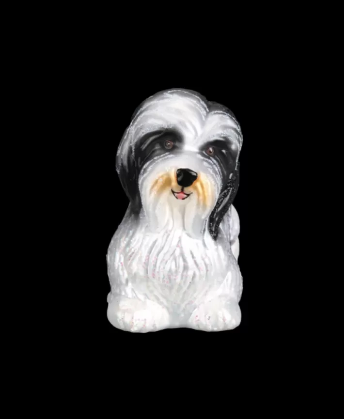 Havanese Dog, Mouth Blown Glass Ornament | Noel Eternel Clearance