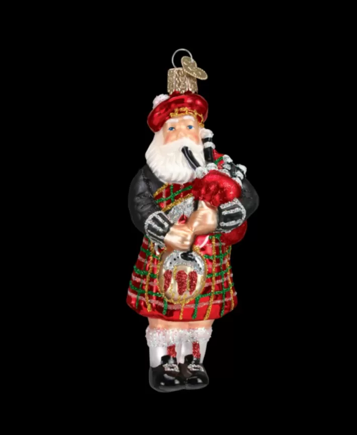 Highland Santa, Mouth Blown Glass Ornament | Noel Eternel Best