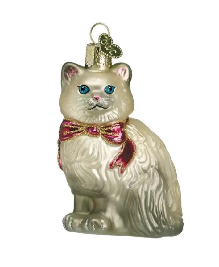 Himalayan Kitty Mouth Blown Glass Ornament | Noel Eternel Best