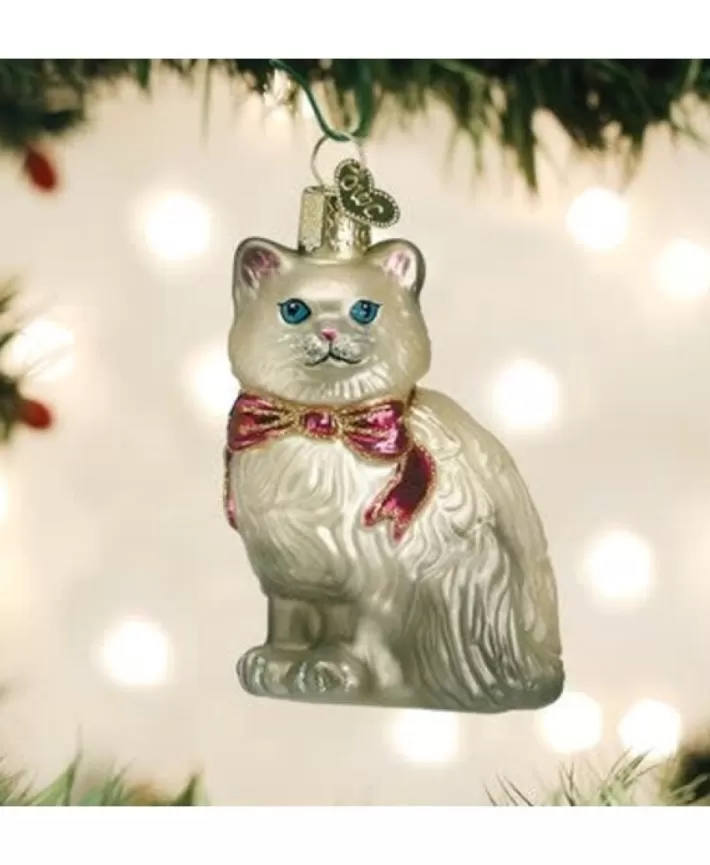 Himalayan Kitty Mouth Blown Glass Ornament | Noel Eternel Best