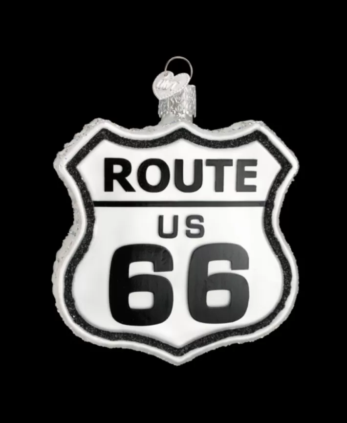 Historic Route Sign, Mouth Blown Glass Ornament | Noel Eternel Outlet