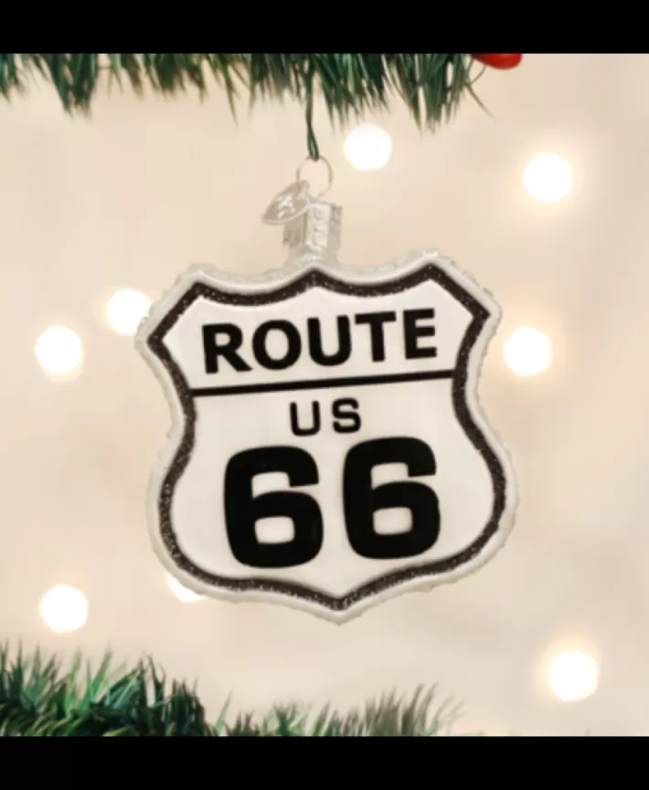 Historic Route Sign, Mouth Blown Glass Ornament | Noel Eternel Outlet